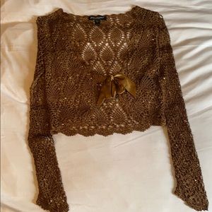 Betsy Johnson crochet sweater